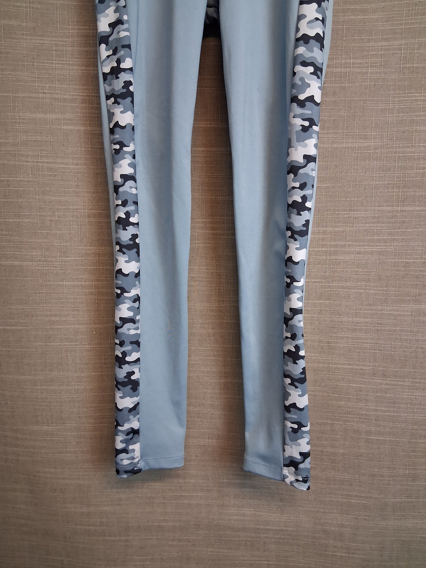 Holyfield Girls Blue Leggings Camoflague Trim Age 10-12 Years