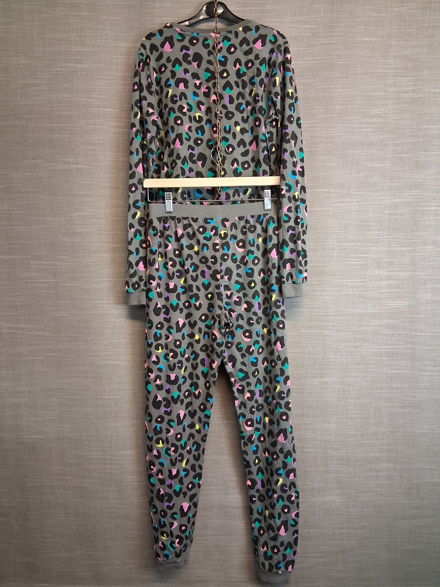 Marks & Spencer Girls Multicolour Leopard Print Pyjamas Set Age 13-14 Years