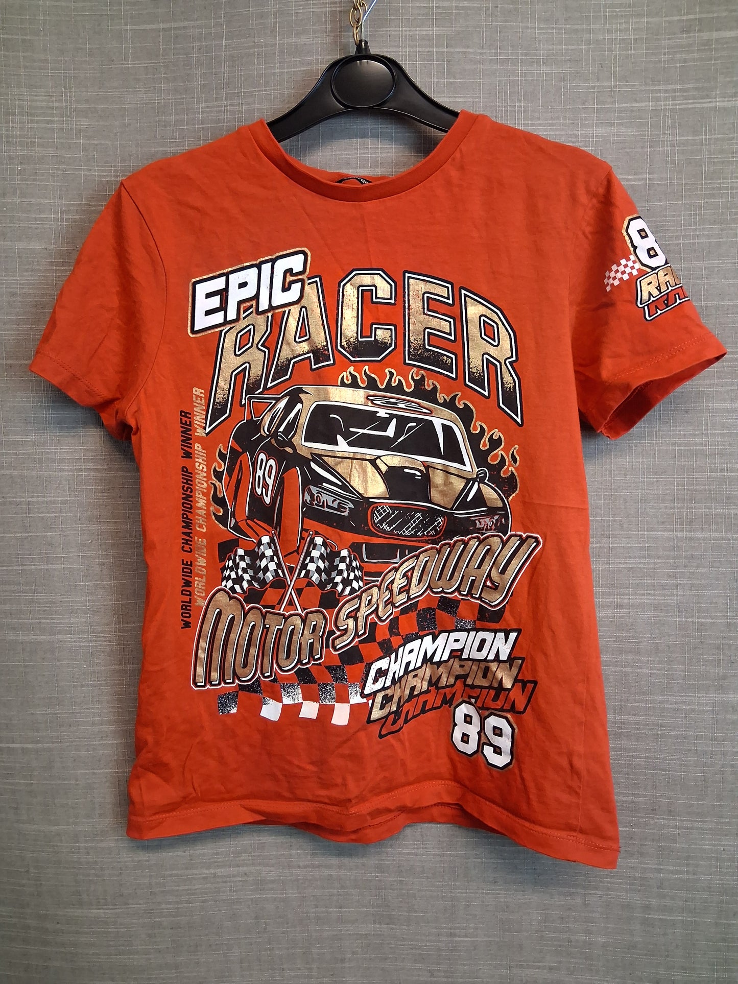 George Boys Orange Jersey T-Shirt Age 8-9 Years