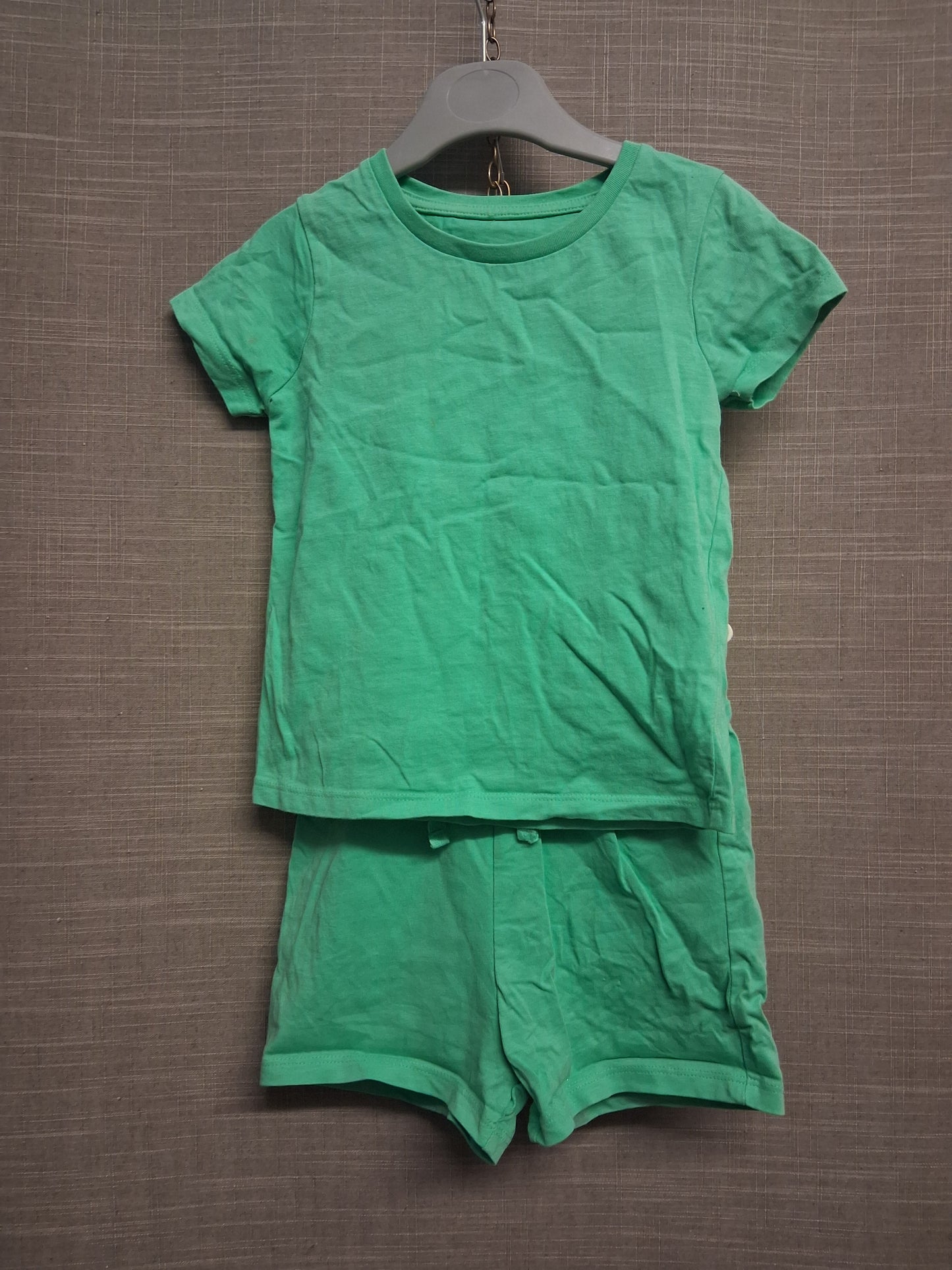 George Unisex 2 Piece Outfit Shorts & T-Shirt Green Age 2-3 Years