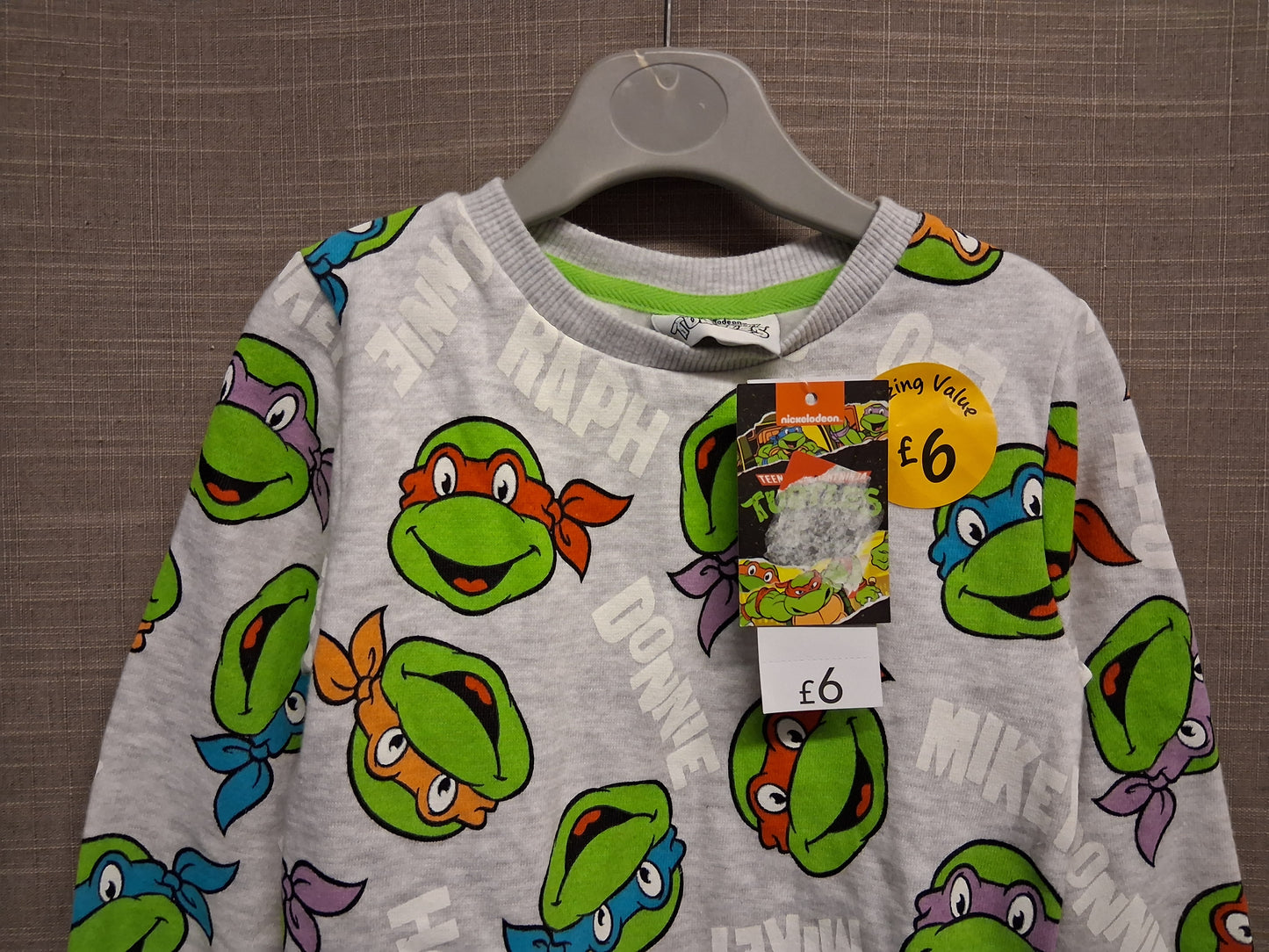 George Boys Teenage Mutant Ninja Turtles Grey Sweater Age 18-24 Months New