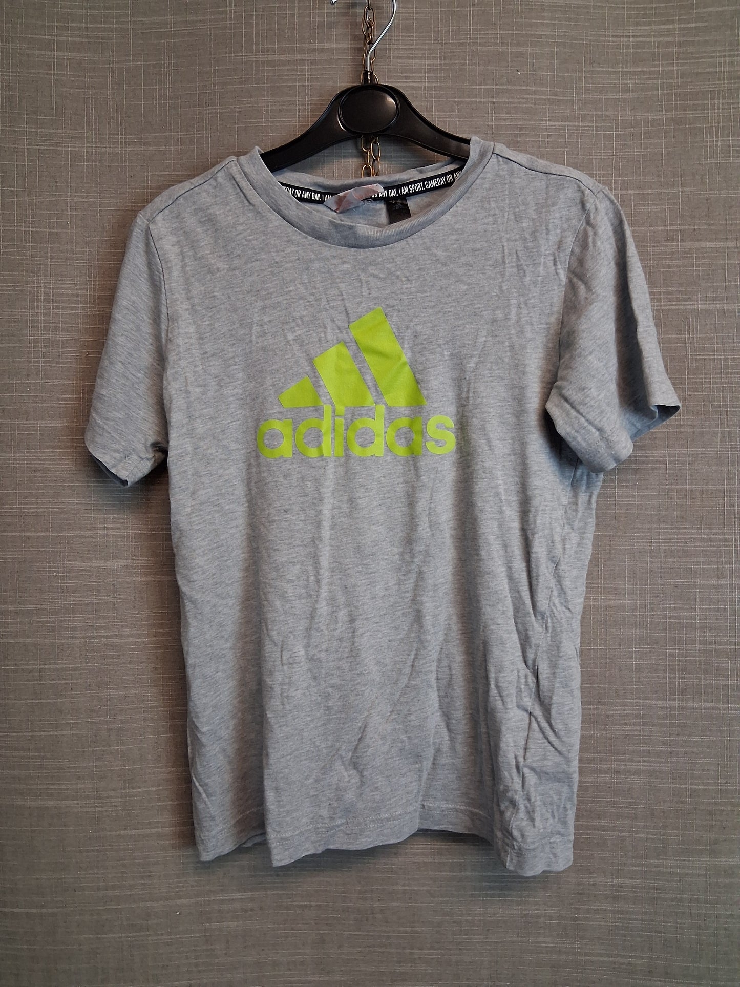 Adidas Girls Grey Short Sleeve Jersey T-Shirt Age 9-10 Years