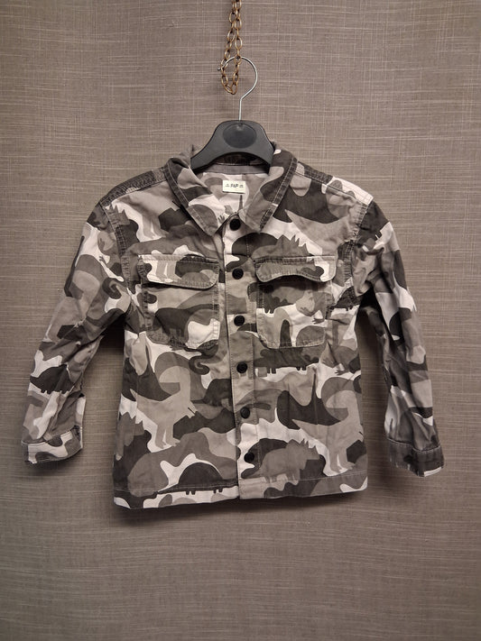 F&F Boys Camoflague Denim Style Shirt Grey Tones Age 5-6 Years