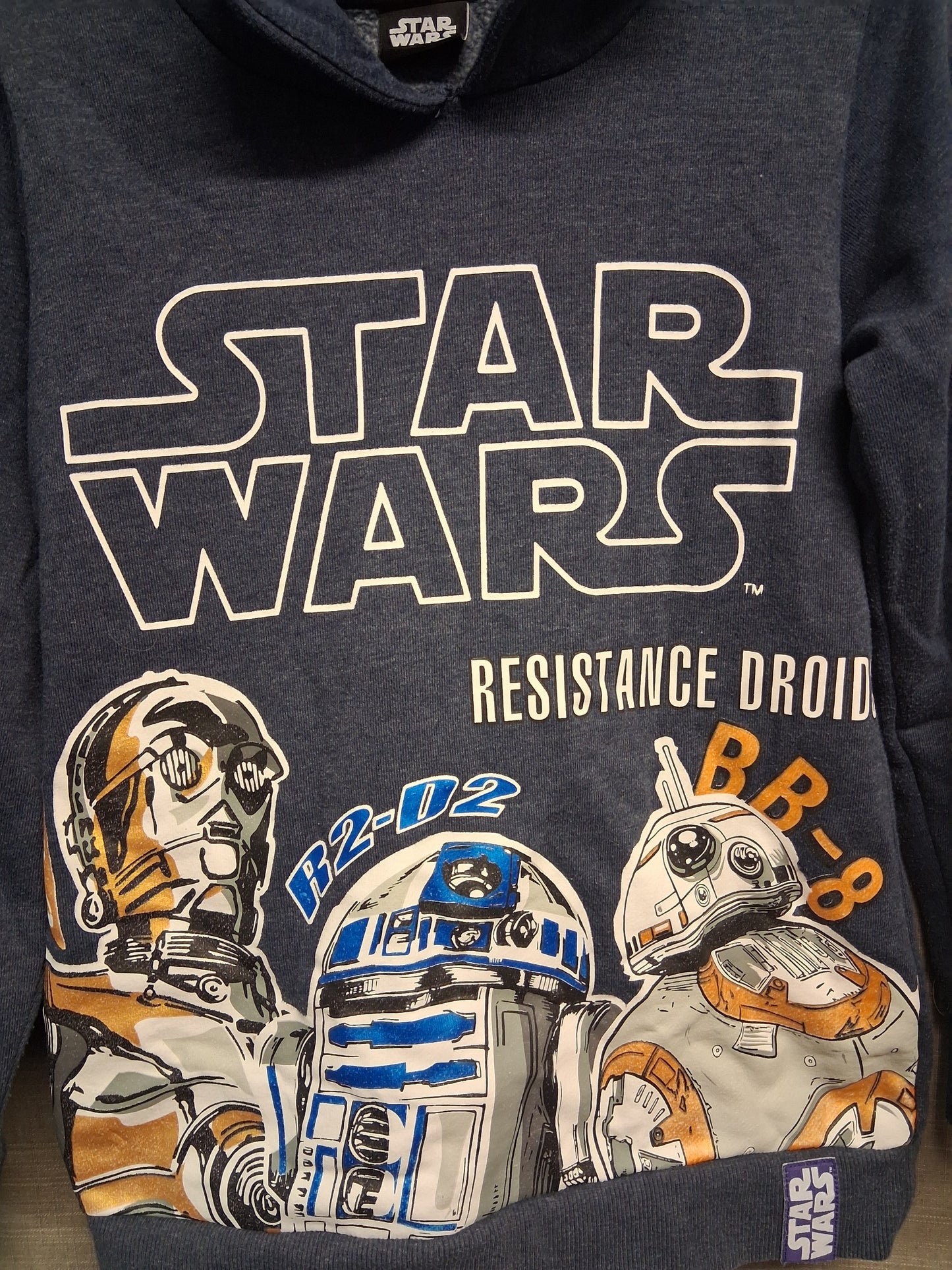 TU Star Wars Blue Jersey Hoodie Long Sleeve Age 10 Years