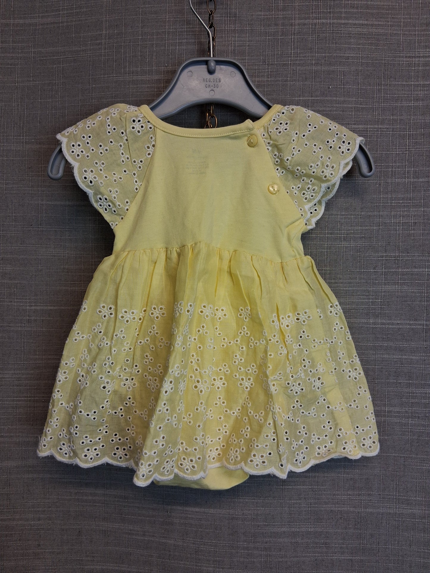 H&M Yellow Dress with Built in Vest Age Newborn