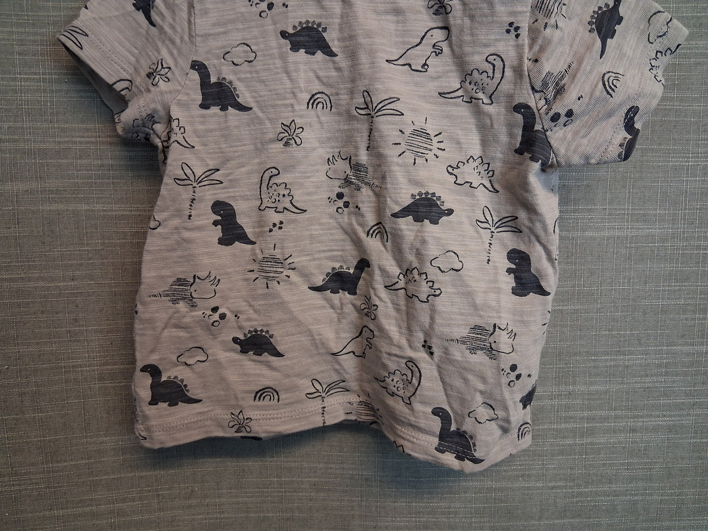 Next Boys Beige Dinosaur T-Shirt Age 6-9 Months