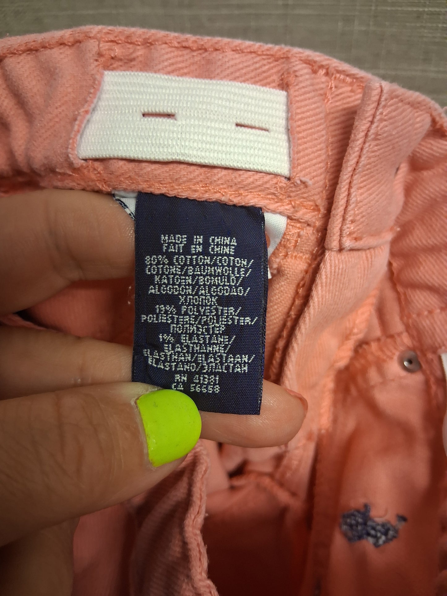 Ralph Lauren Peach Denim Skinny Jeans Age 2 Years