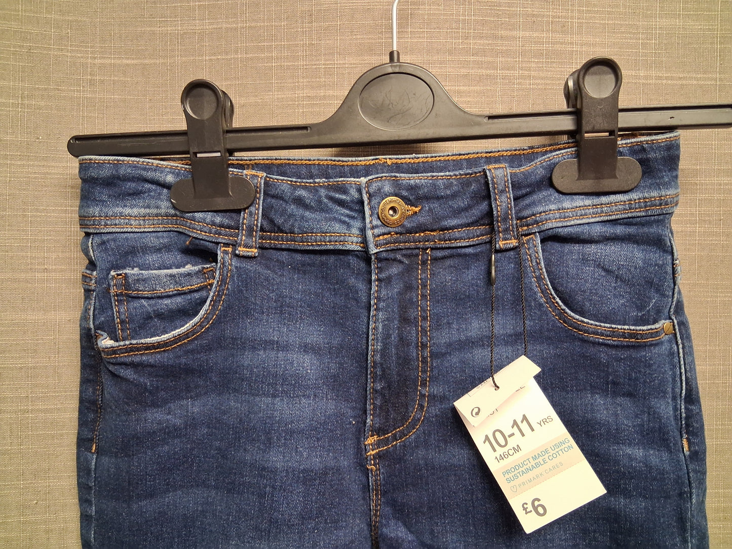 Primark Boys Blue Denim Skinny Short Age 10-11 Years New