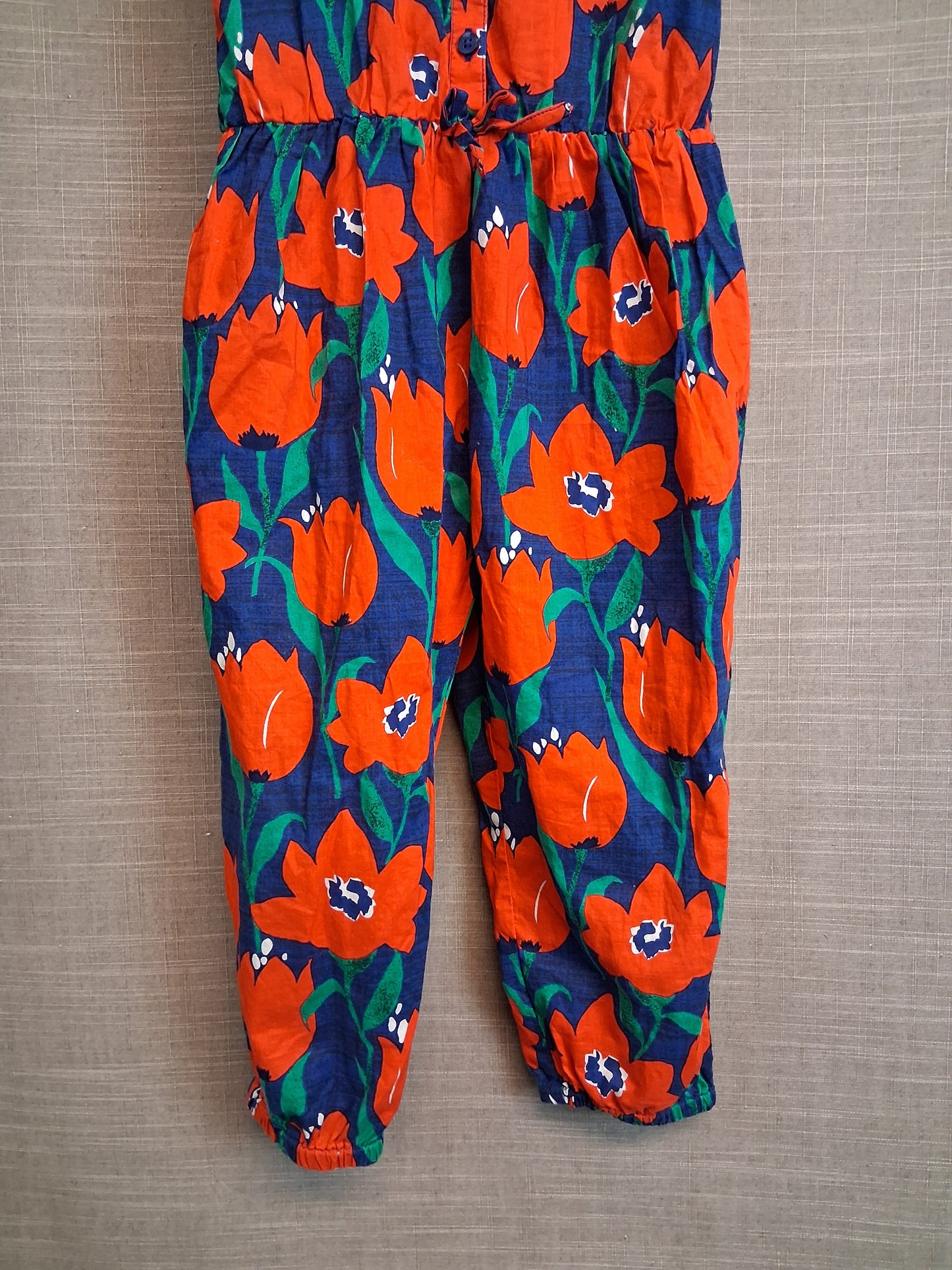 Next Girls Poppy Print Dungarees Romper Age 2-3 Years Lightweight