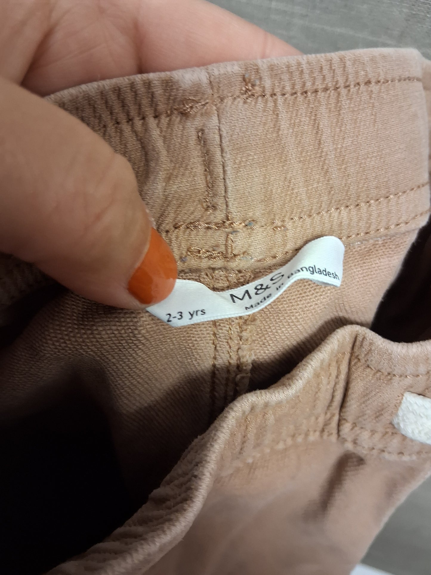 Marks & Spencer Brown Cargo Style Trousers Age 2-3 Years
