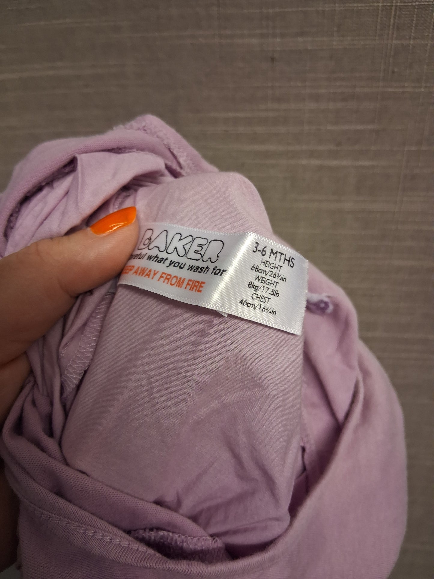Ted Baker Girls Lilac Romper Sleeveless 100% Cotton Age 3-6 Months