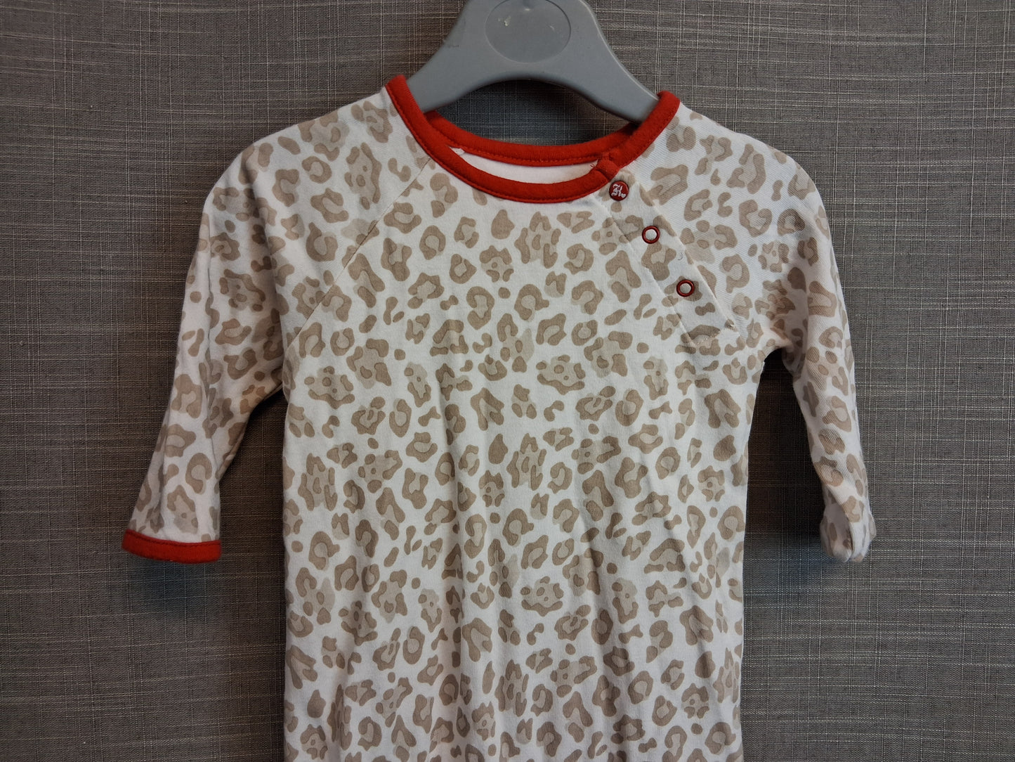 Baby K Girls Beige Animal Print One Piece Romper Age 0-3 Months