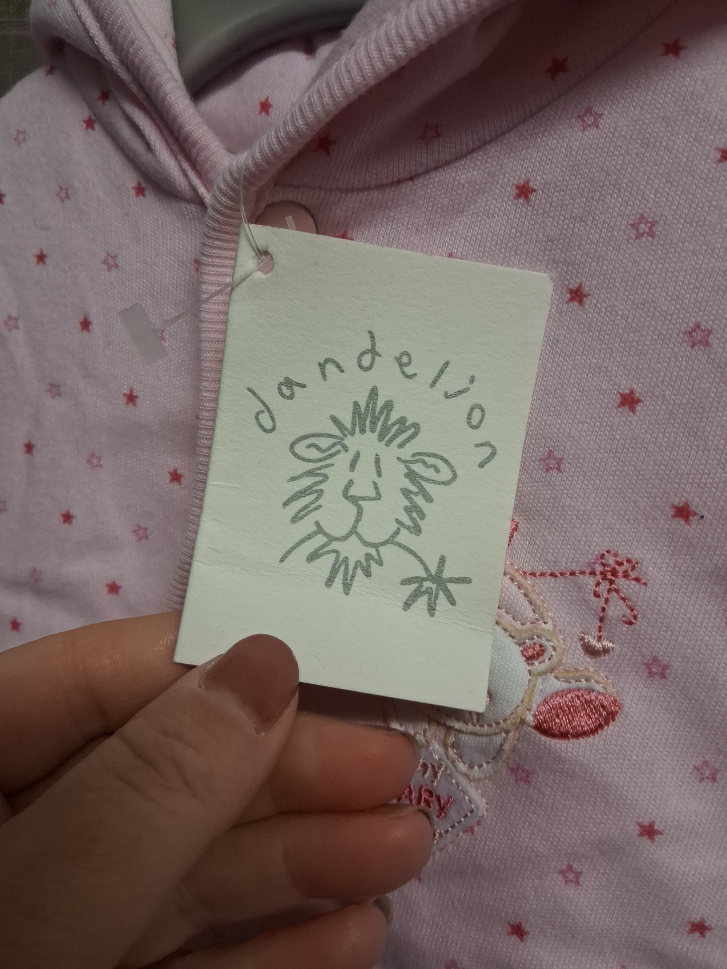 Dandelion Pink Star Print Padded Snow/Pram Suit Newborn New