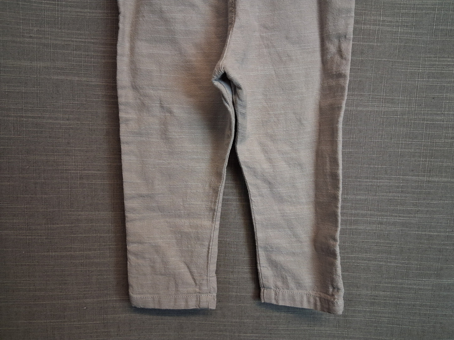 F&F Boys Beige Lightweight Roll Up Trousers Age 9-12 Months