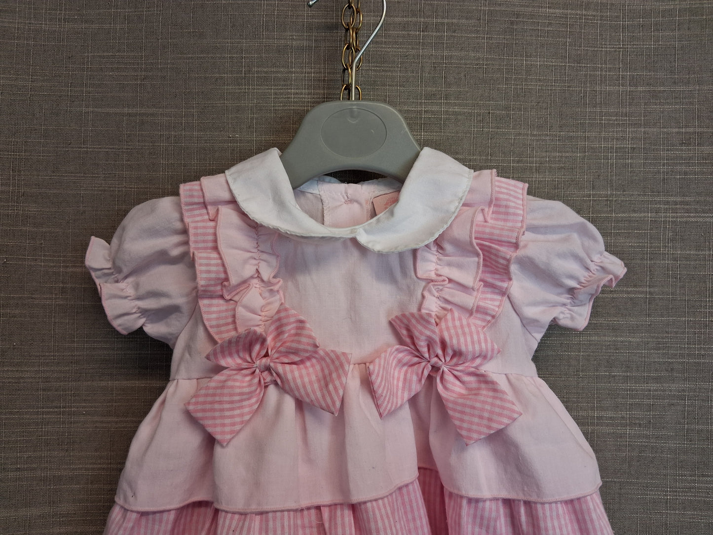 Rock a Bye Baby Tiered Dress Age 6-9 Months Pink Traditional