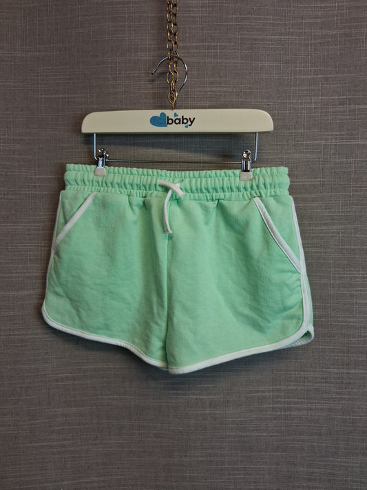 Primark Girls Green Jersey Shorts Age 8-9 Years New