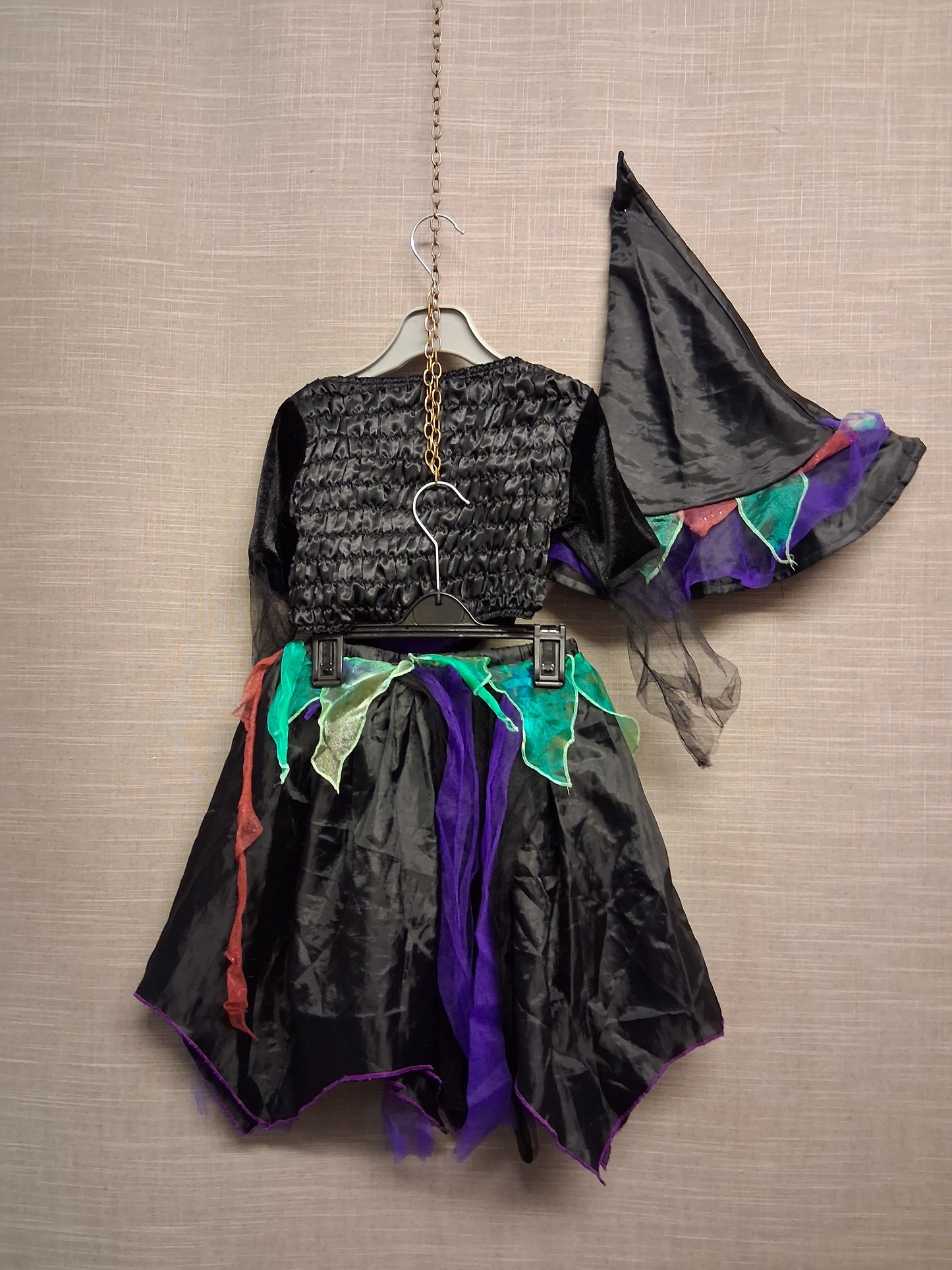 George Vintage Girls 3 Piece Halloween Witch Costume Age 3-4 Years