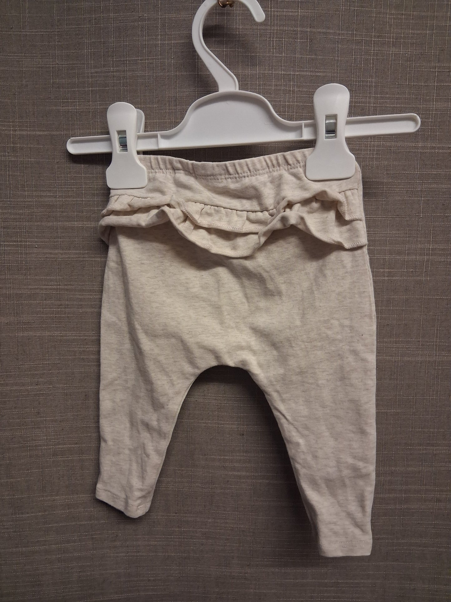 Next Girls Beige Legging Frill Back Age 3-6 Months