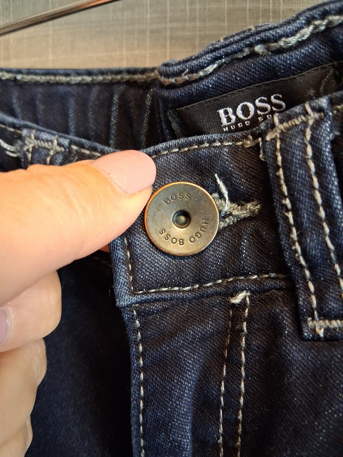Hugo Boss Boys Skinny Jeans Darkwash Blue Adjustable Waist Age 6 Years