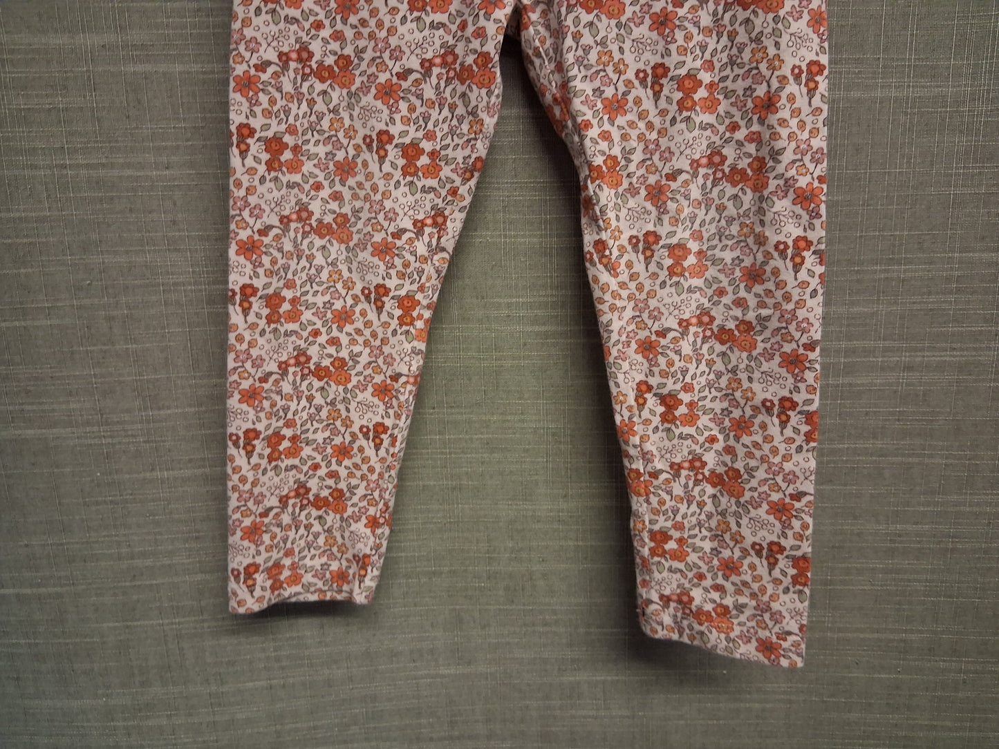 Next Girls Pink Floral Leggings Jersey Age 2-3 Years