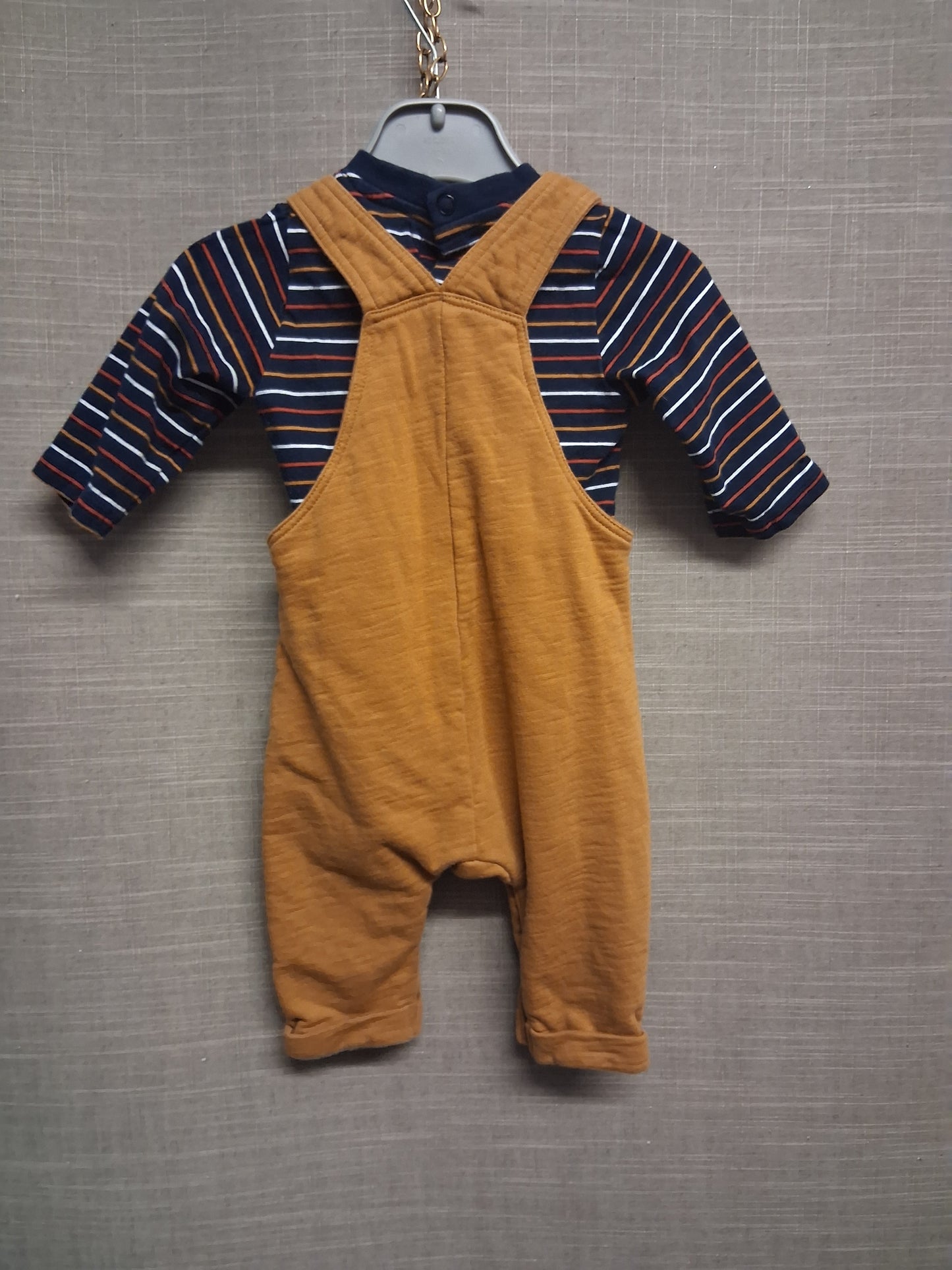 Terre de Marins Boys 2 Piece Outfit Dungress & Long Sleeve Top Age 0-3 Months