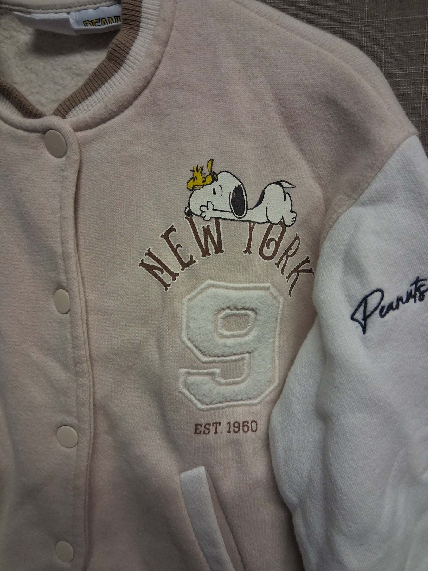 Zara Peanuts Snoopy Bomber Varisty Jacket Jersey Age 6-7 Years