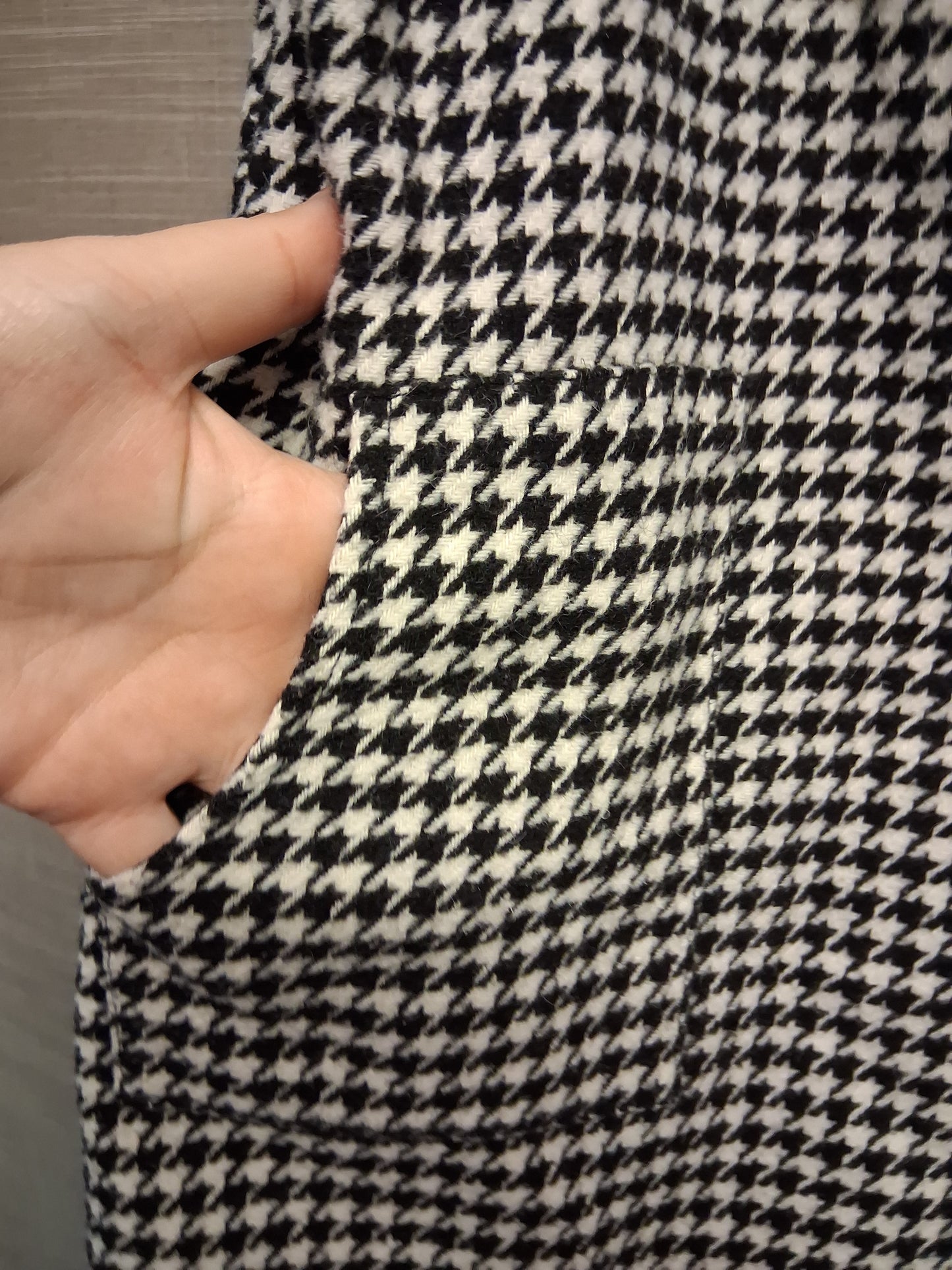 Next Girls Houndstooth Pinafore Dress Black and White Age 8 Years