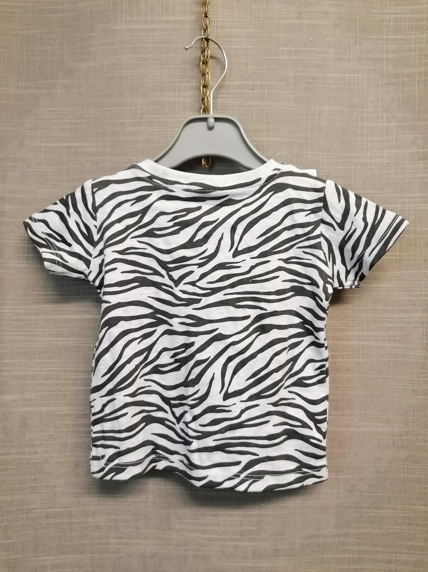 Pep&Co Zebra Print T-Shirt Age 6-9 Months New