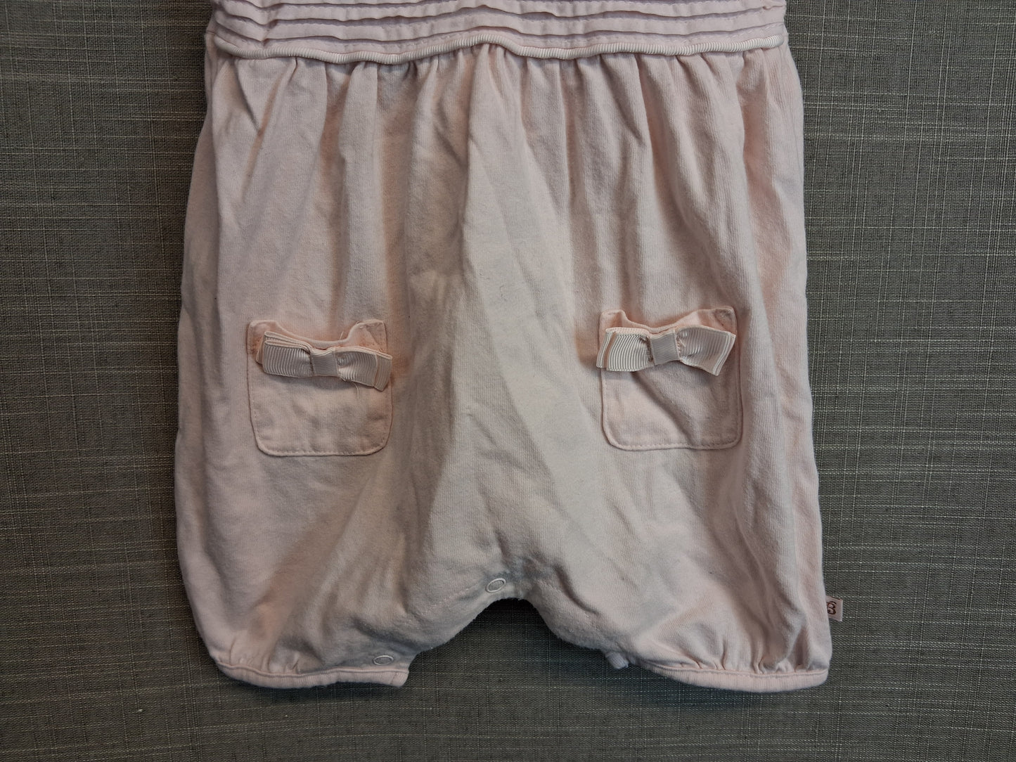 Ted Baker Girls Pale Pink Romper Jersey Mix Sleeveless Age Newborn