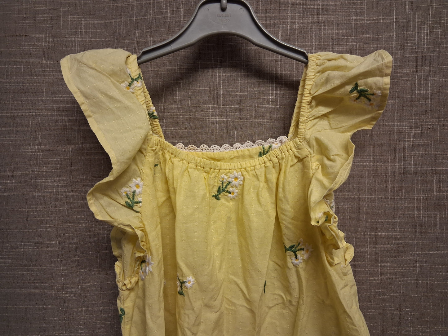 Next Girls Yellow Summer Sleeveless Floral Embroidered Age 5-6 Years