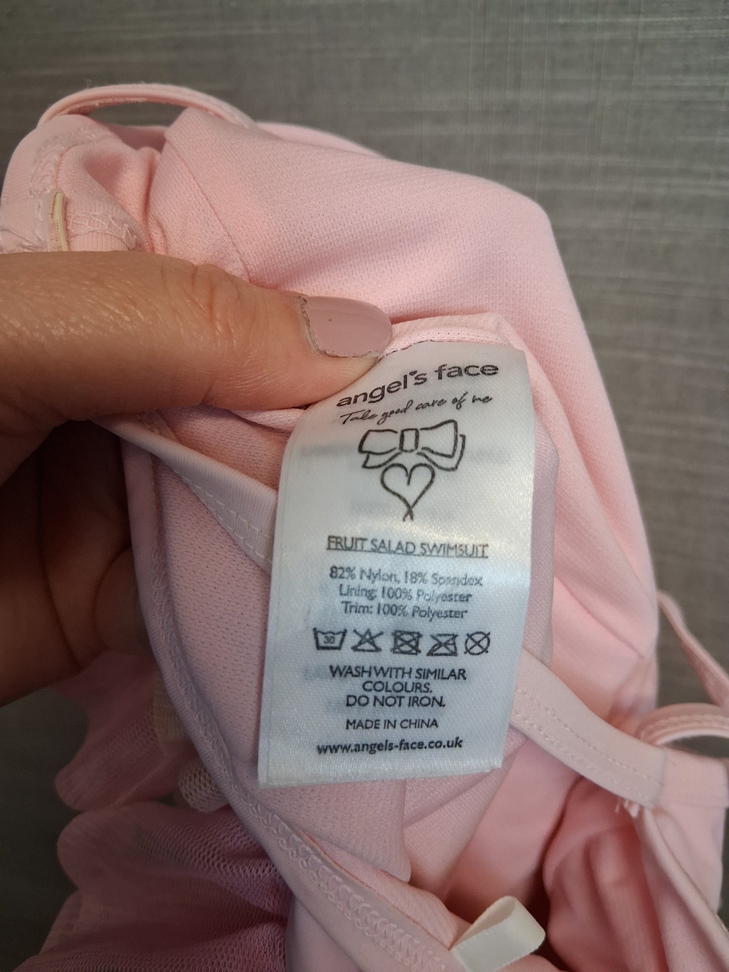 Angels Face Girls Pink Ruffle Swimsuit One Piece Age 5-6 Years