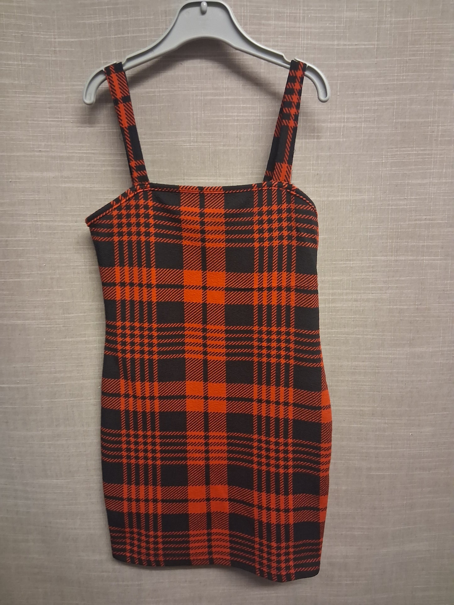 Shein Girls Tarten Red Black Pinafore Dress Age 8 Years