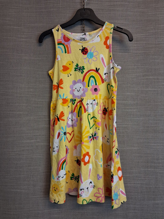 F&F Girls Yellow Jersey Sundress Age 7-8 Years New