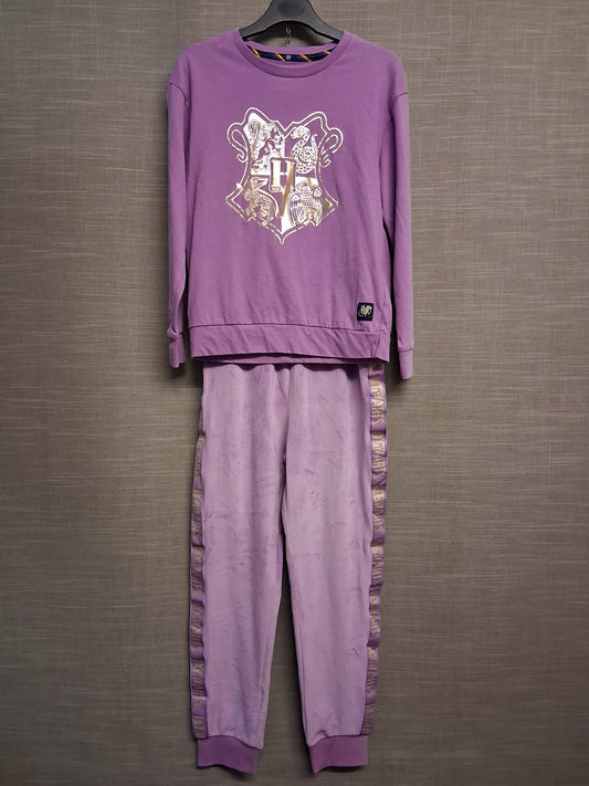 Harry Potter Marks & Spencer Lilac PJs Pyjamas 2 Piece Set Age 9-10 years