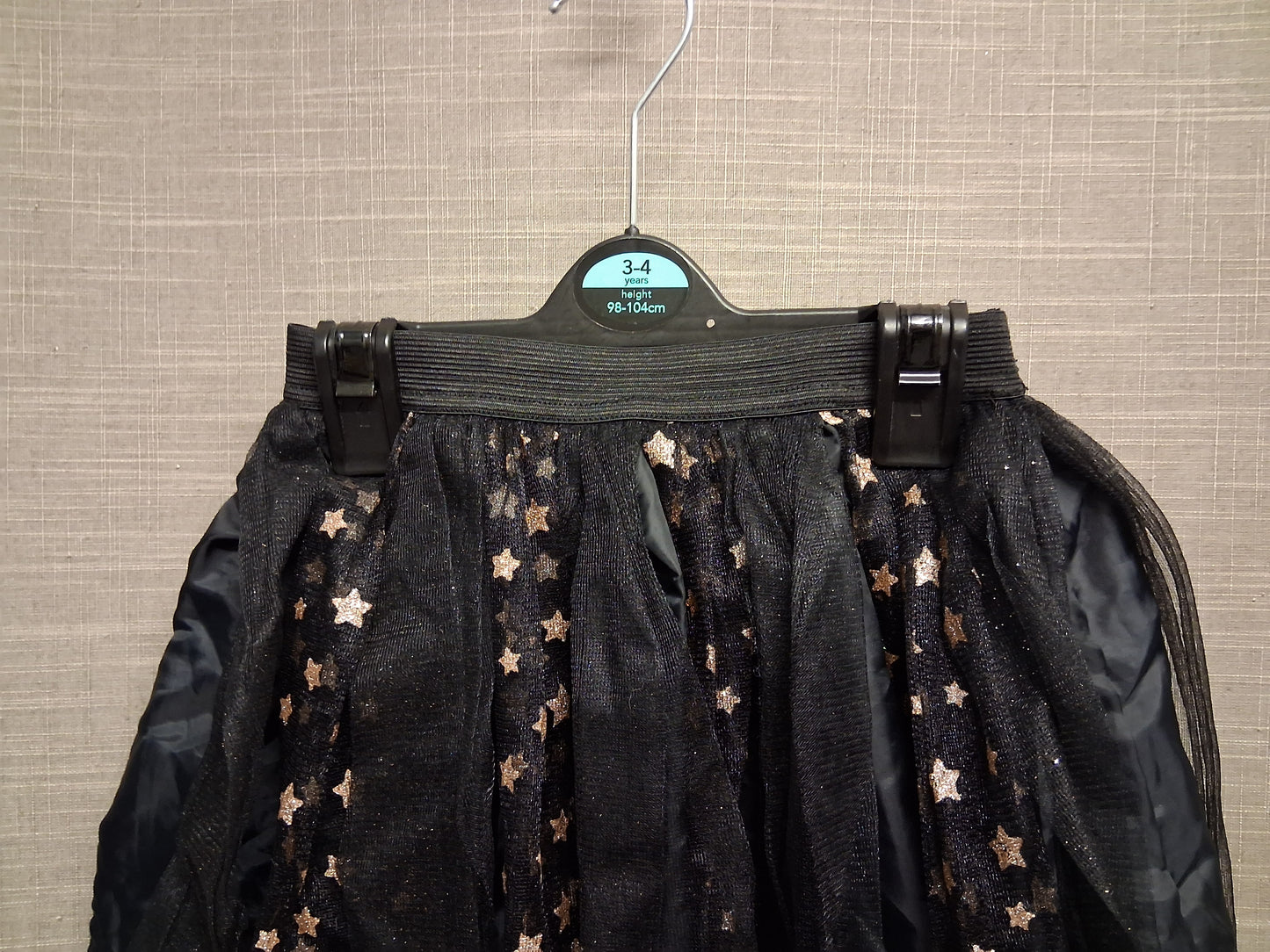 George Halloween Tutu Skirt Black Gold Stars Age 7-8 Years
