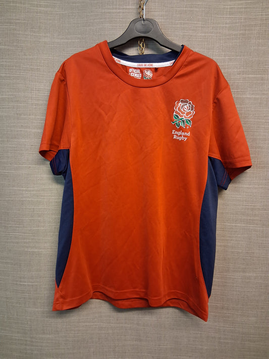 England Rugby T-Shirt Red Short Sleeve Offical Licensed Product Age 13 Years