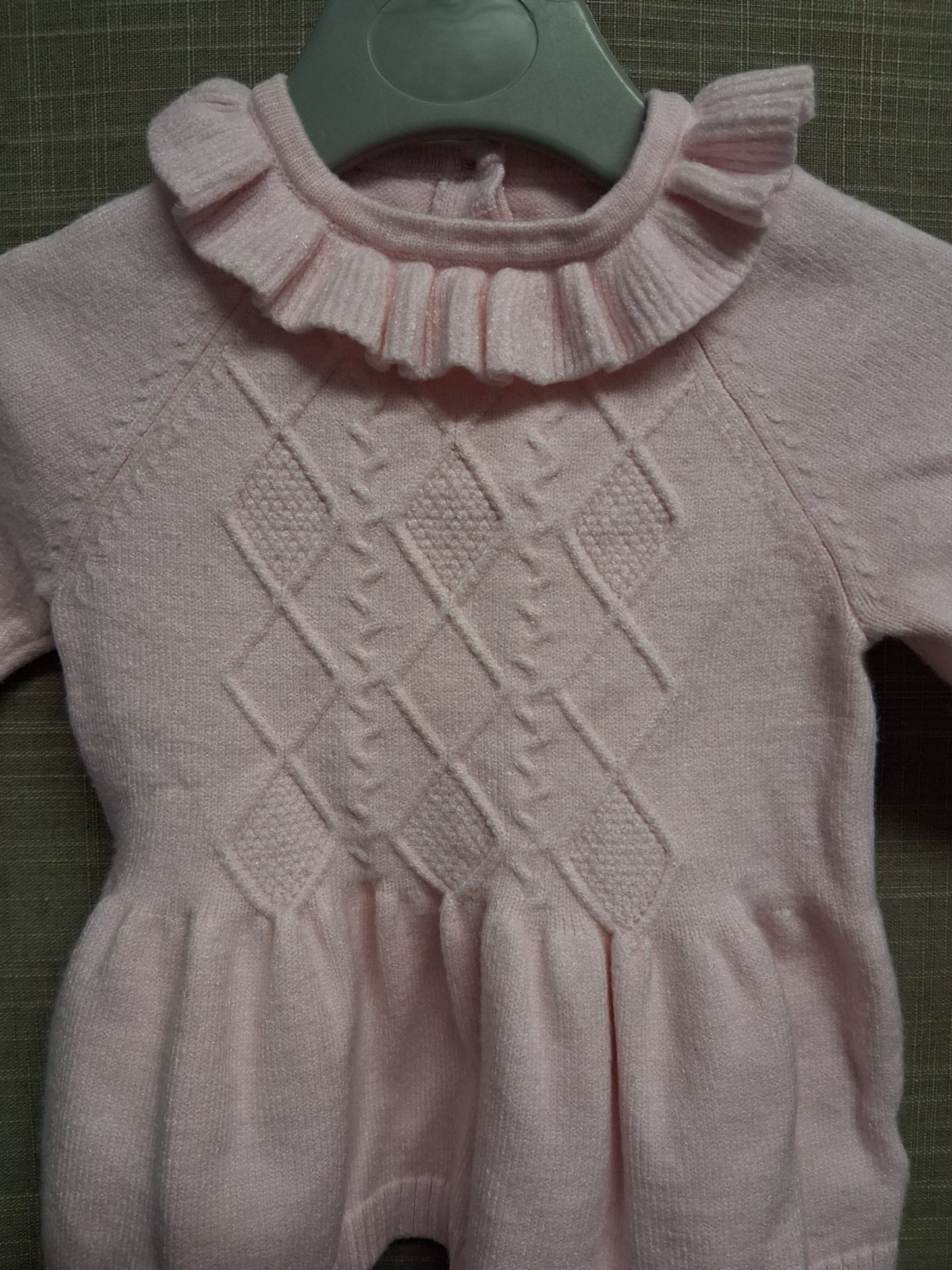 Nutmeg Girls Pale Pink Soft Knit Jumper Dress Age 0-3 Months