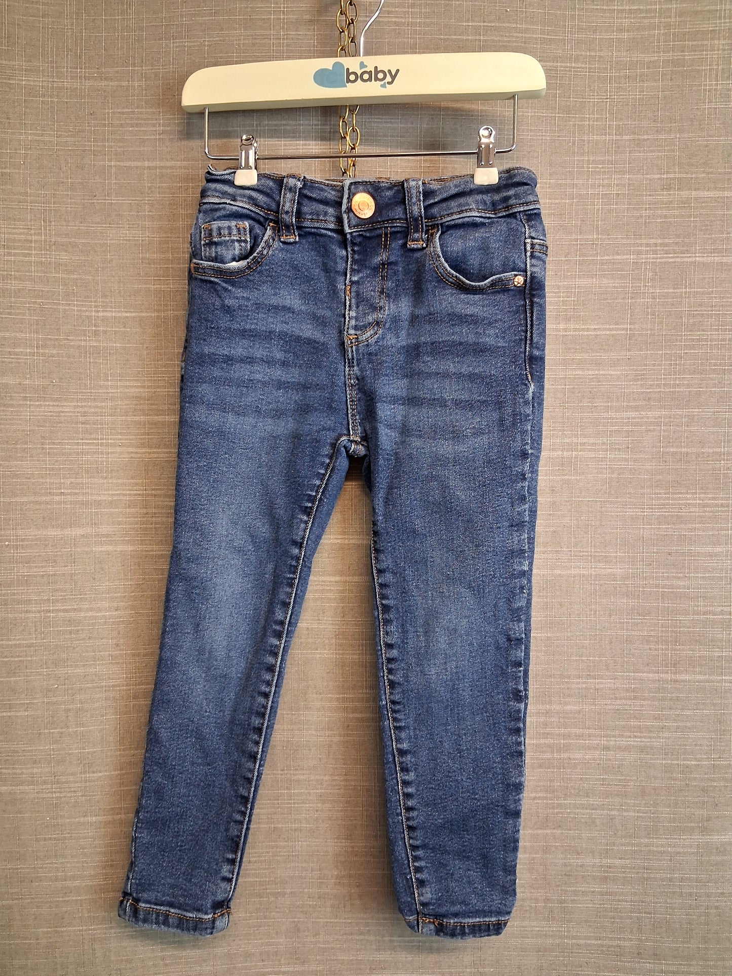 Primark Boys Skinny Blue Jeans Age 3-4 Years