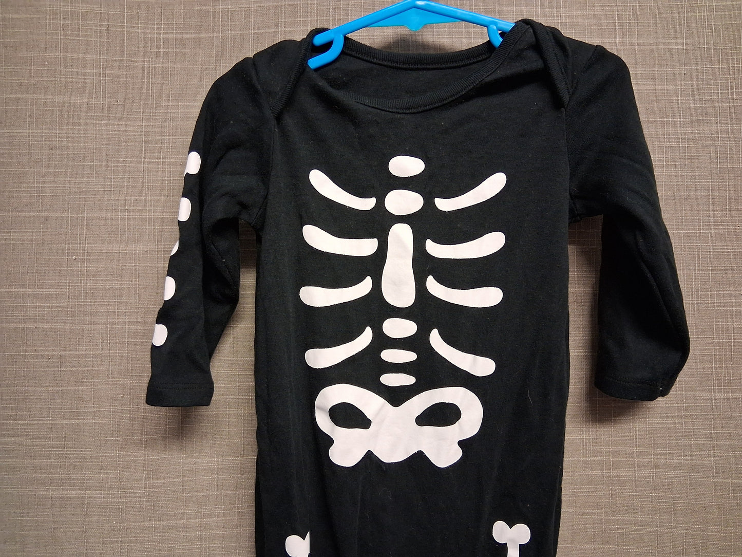 George Boy Halloween Skeleton Costume Age 9-12 Months Jersey 100% Cotton