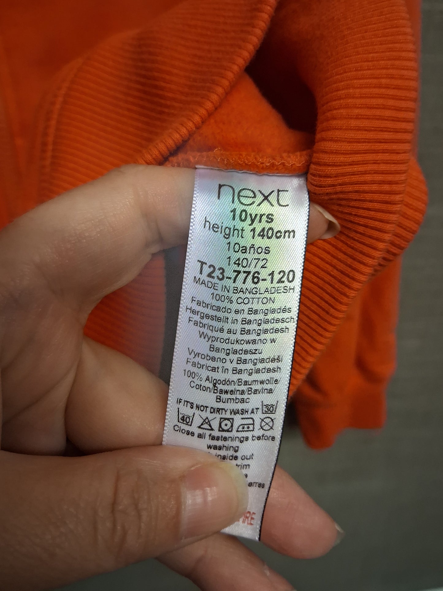 Next Red Hoodie Full Zip Jersey Age 10 Years 100% Cotton