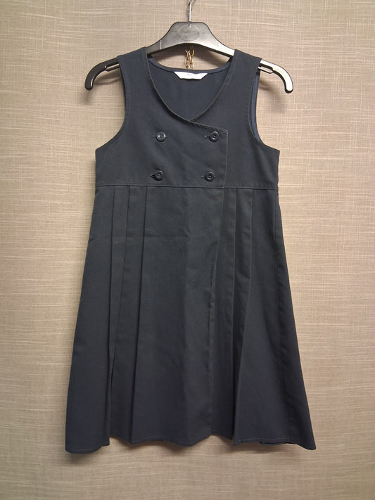 Marks and Spencer Girls School Pinafore Dress Navy Age 7-8 Years