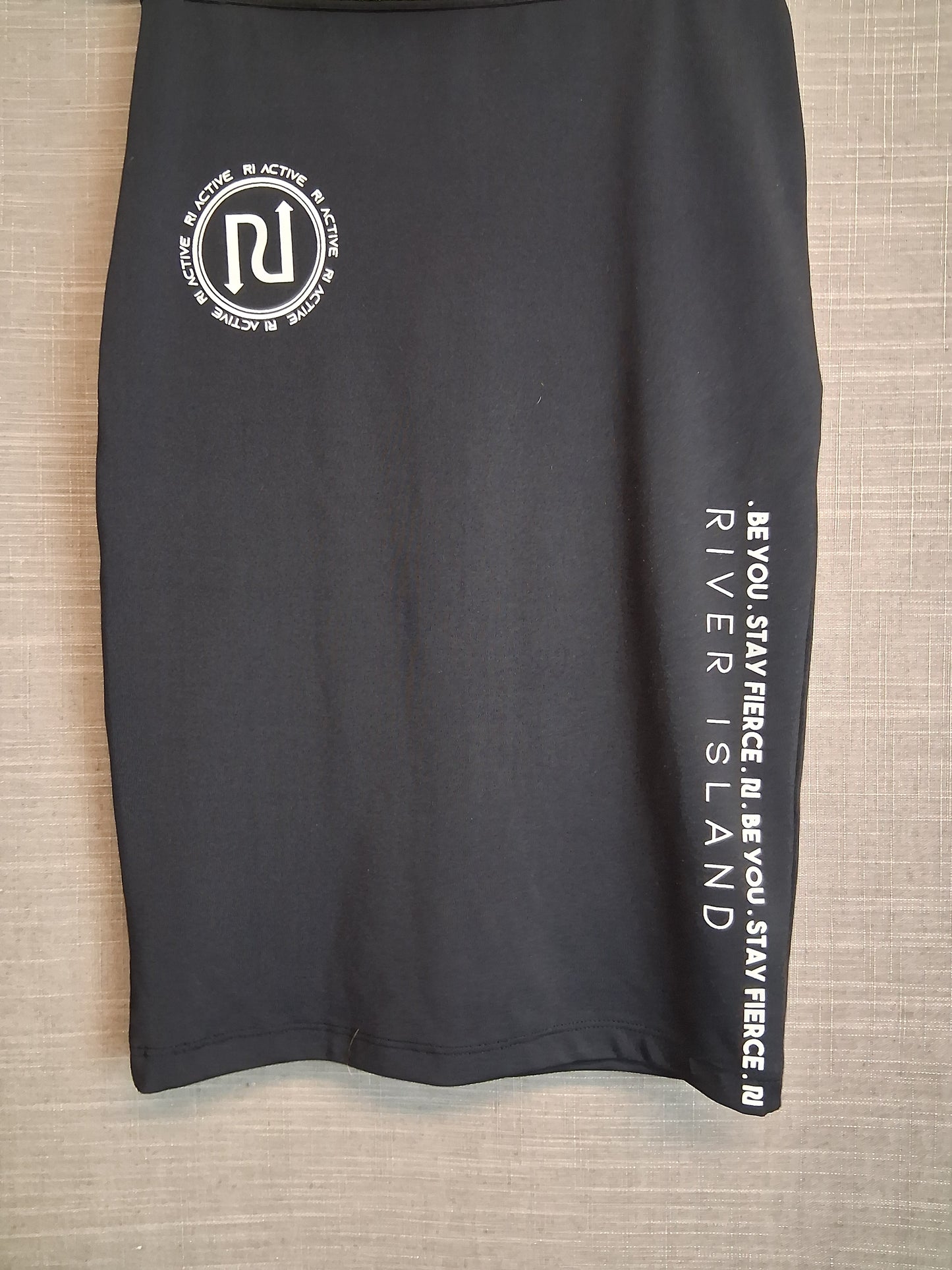River Island Midi Skirt Black Stretch Age 5-6 Years