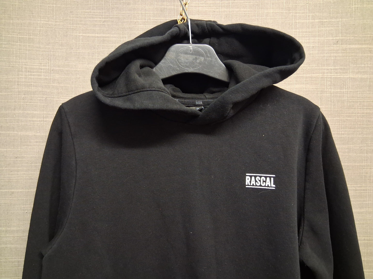 Rascal Black Jersey Hoodie Age 13-14 Years