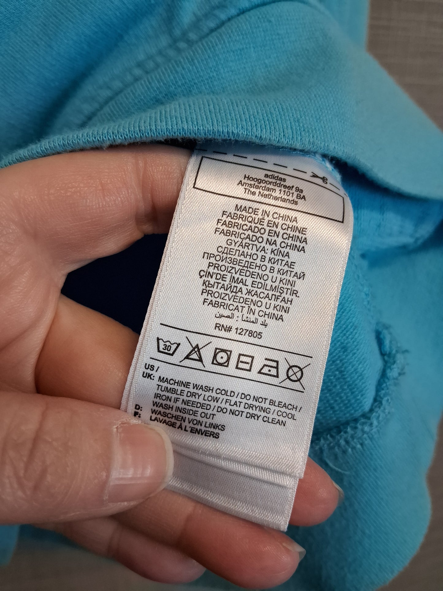 Reebok Girls Blue Lightweight Hoodie Age 14-15 Years