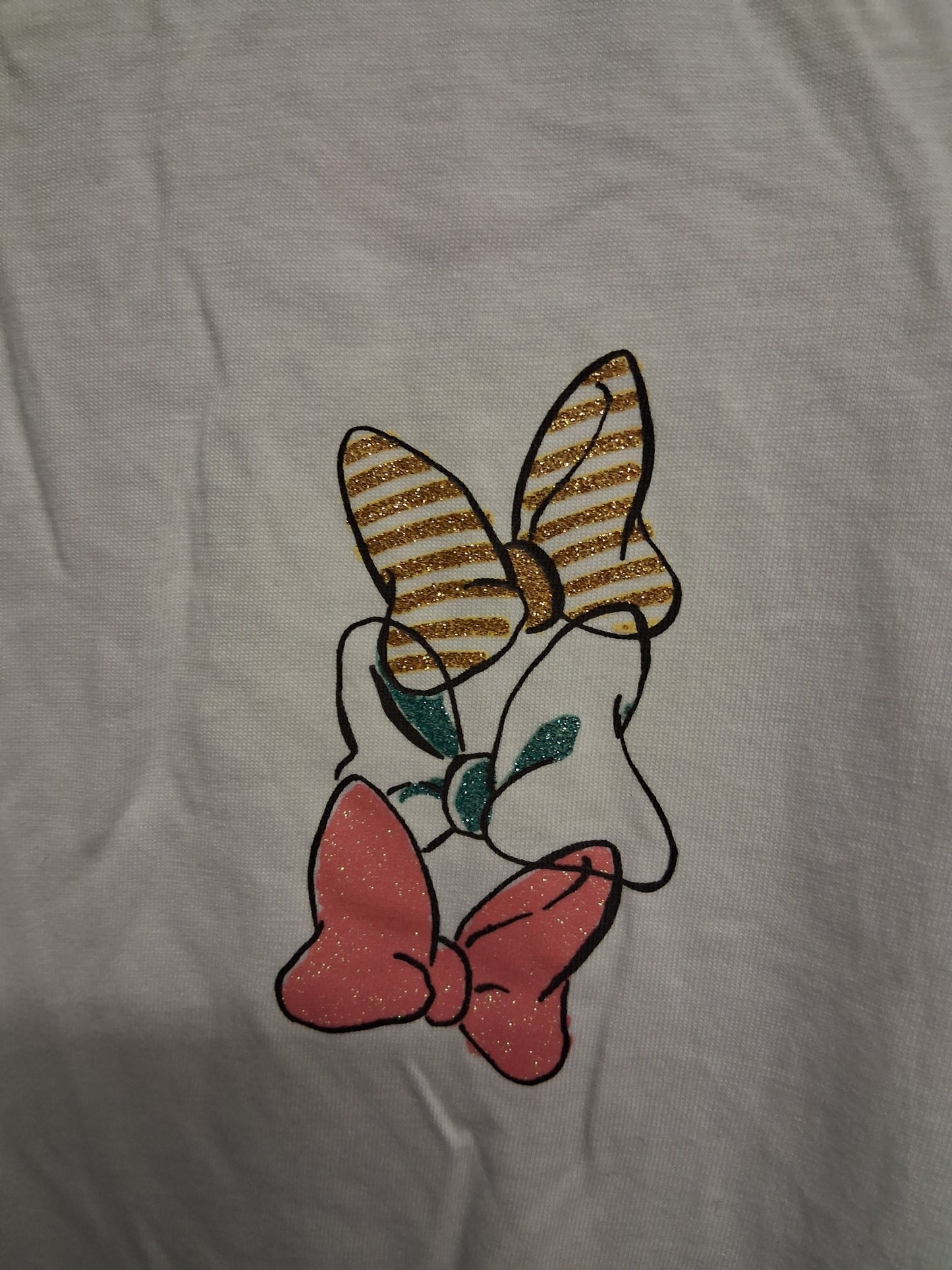 George Disney Minnie Mouse Graphic Print on Back White Long Sleeve T-Shirt Age 8-9 Years