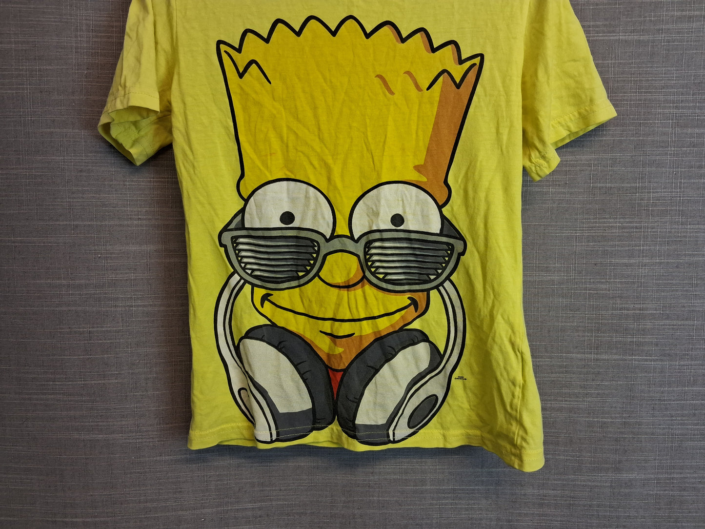 Primark The Simpsons Bart T-Shirt Yellow Short Sleeve Age 8-9 Years