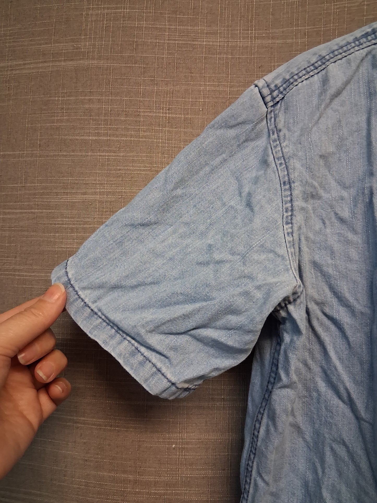 H&M Boys Blue Denim Short Sleeve Age 5-6 Years