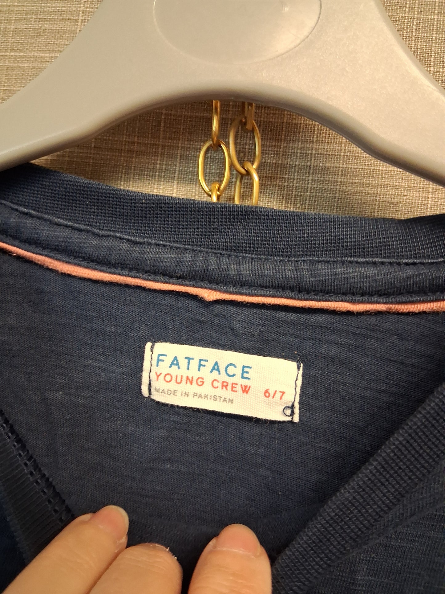 Fat Face Girls Navy Long Sleeve T-Shirt Age 6-7 Years