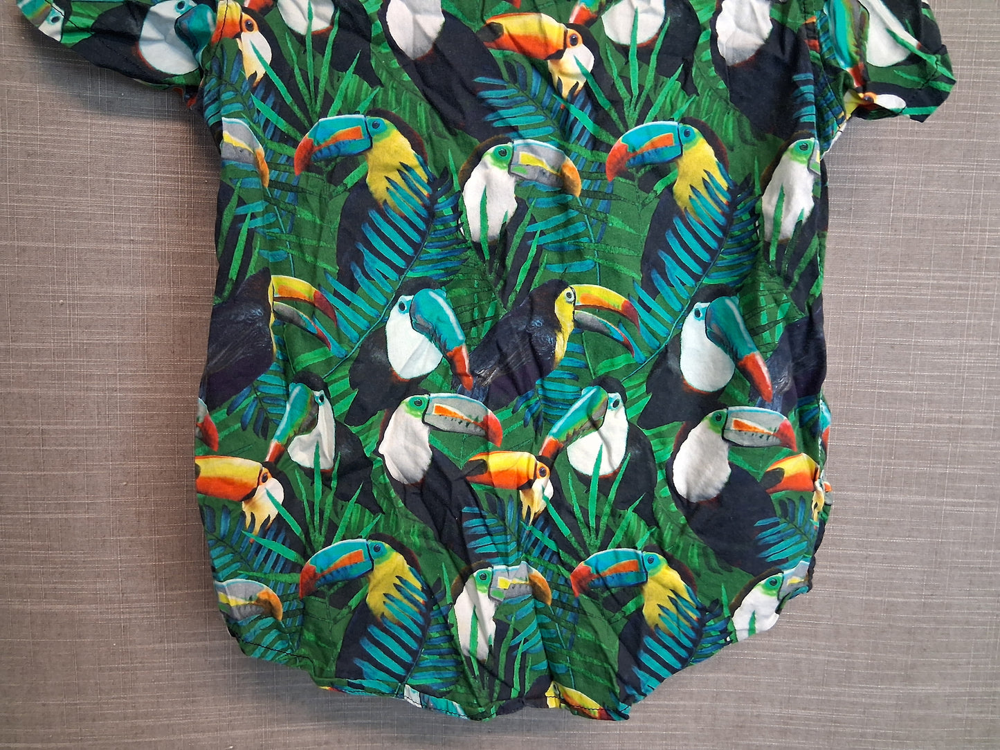 Next Boys Summer Shirt Age 9 Years Toucan Print Green