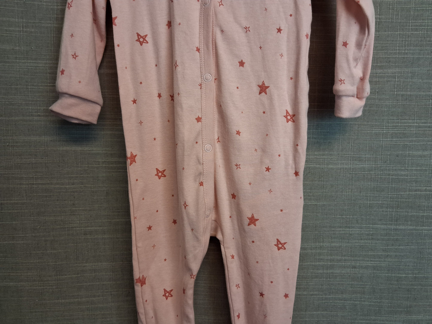 Luliput Sleepsuit Pink Star Print Age 6-9 Months
